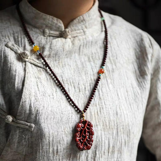 小叶紫檀原创【雅楠】项链锁骨链 商品图3