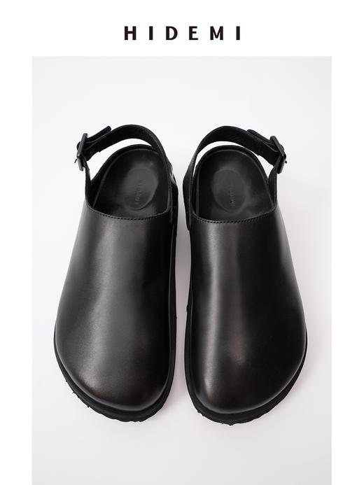 HIDEMI进口小牛皮一脚蹬时装厚底勃肯鞋 商品图10