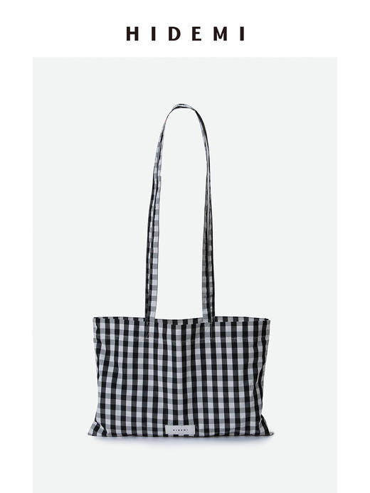 HIDEMI黑白格纹极简设计感长款风衣套装 商品图13
