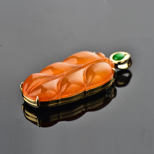 【金枝玉叶】黄翡叶挂坠-GZ12312121 商品图1