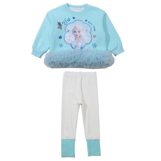 女童爱莎网纱卫衣套装2024春季新款韩版两件套洋气童装潮 商品图4