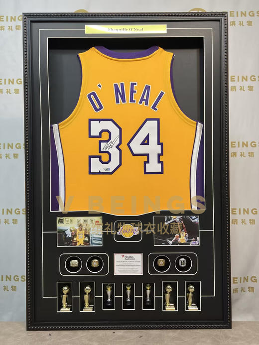 收藏系列 奥尼尔 湖人队34号黄色球员版 亲笔签名球衣 商品图1