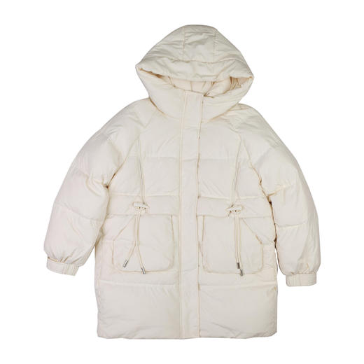 半身缘女装 冬季百搭牛角扣带帽清新纯洁羽绒服244213P01713955 商品图0