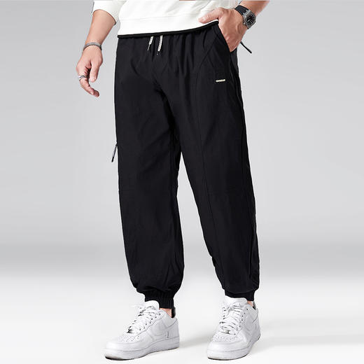 【Q】【新款DMH】大依优型大码束脚松紧腰休闲运动裤卫裤休闲裤加肥加大运动300斤长裤胖子裤子 商品图1