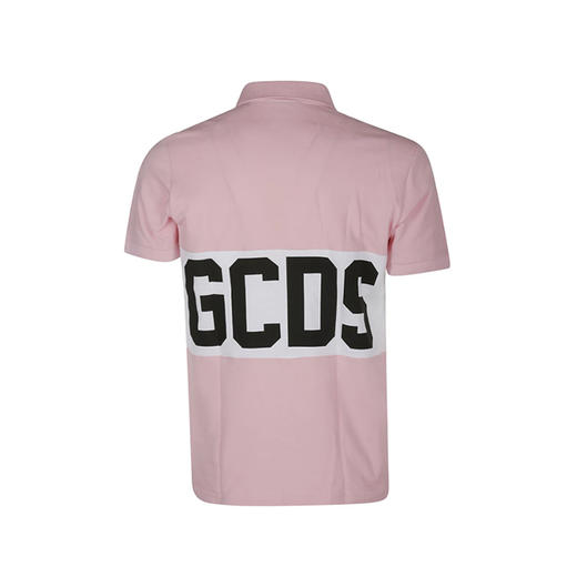 GCDS 男士字母徽标印花棉质短袖polo衫 粉色 ACC94U020078 PINK 商品图1