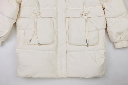 半身缘女装 冬季百搭牛角扣带帽清新纯洁羽绒服244213P01713955 商品图3