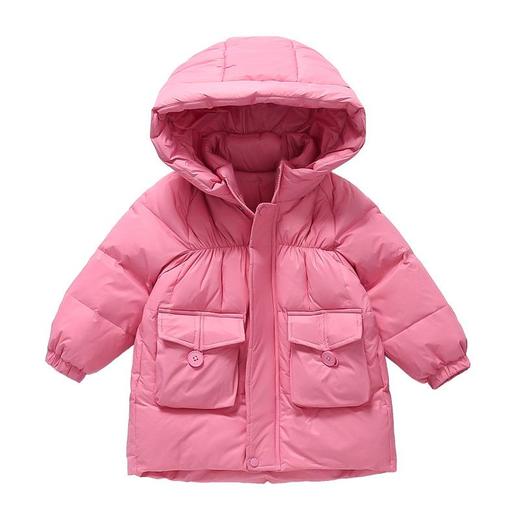 韩国儿童装女童冬装立体袋羽绒服保暖不透风外套发童装大衣 商品图4