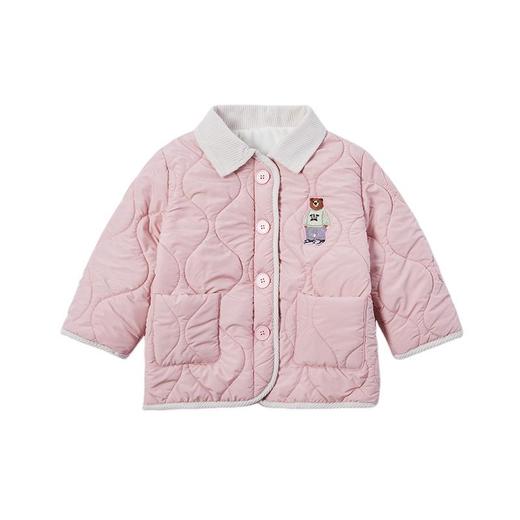 女童小熊绗线棉服冬装洋气外套宝宝短款大衣儿童保暖棉袄童装 商品图4