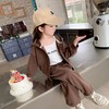 女童连帽卫衣套装2024春季新款韩版校园阔腿裤两件套一件代发童装 商品缩略图1