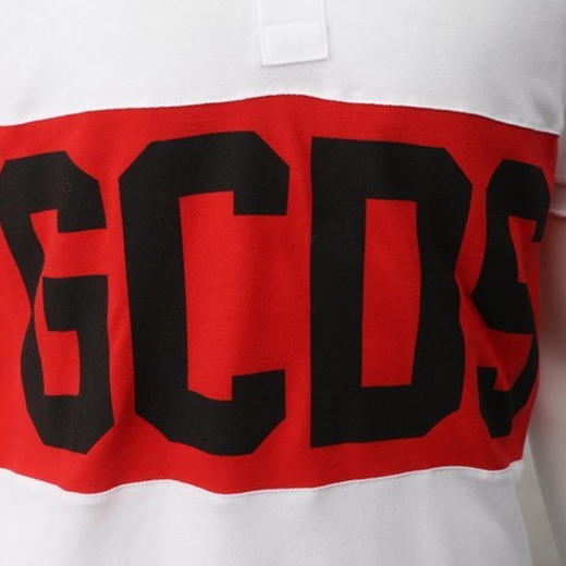 GCDS 男士字母徽标印花棉质短袖polo衫 白色 ACC94U020078 WHITE 商品图3