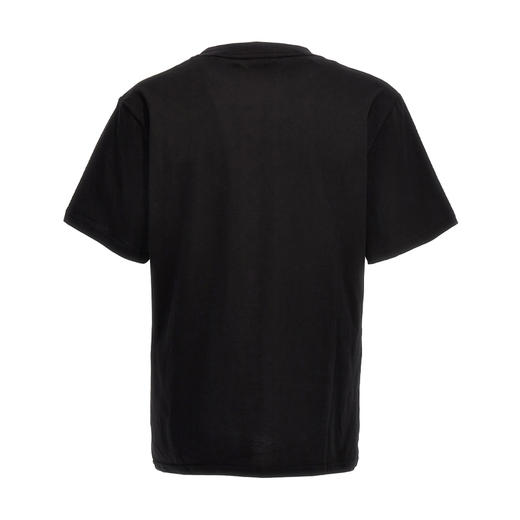 GCDS 男士涂鸦徽标印花棉质圆领短袖T恤 黑色 FW23M13012702 商品图1