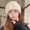 【休闲百搭！加厚保暖刺绣针织帽】大头围粗毛线针织帽子女秋冬季宽松护耳帽保暖堆堆冷帽大脸显脸小，宽松的设计不仅舒适，还能护耳保暖，给你全方位的呵护。 商品缩略图4