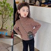 女童高领一体绒毛衣冬季2023新款宝宝韩版洋气打底衣童装 商品缩略图3