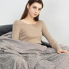 【纯羊绒人字纹羊绒毯】羊绒世家100%山羊绒羊绒毯舒适保暖空调保温毯子 商品缩略图2