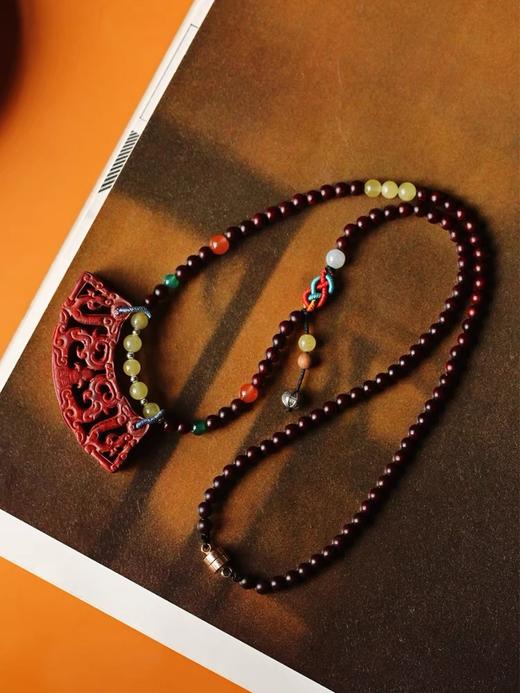 小叶紫檀原创【璟佩】平安锁项链 商品图1