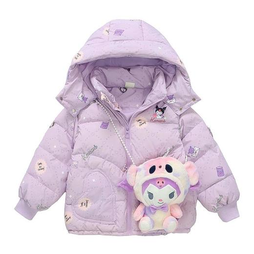 韩国儿童装女童冬装卡通羽绒服不透风外套洋气中长款童装 商品图4