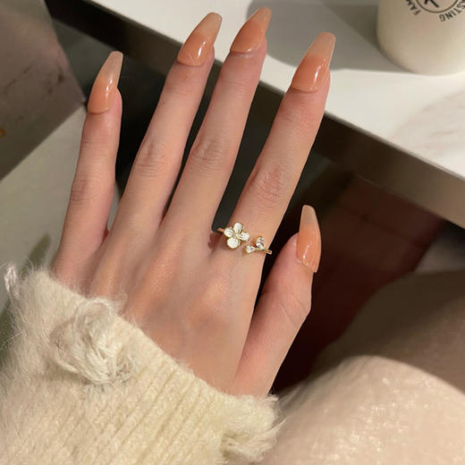 Winy925纯银桃枝戒指送女友闺蜜节日生日礼物 商品图4