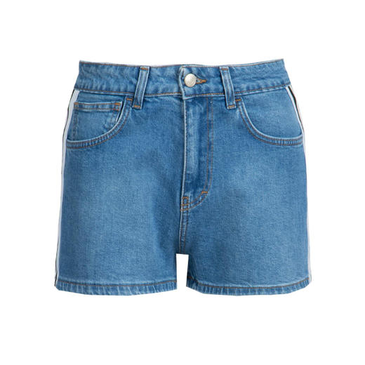 GCDS 女士字母徽标贴花休闲短裤 蓝色 ACC94W030124 BLUE 商品图0