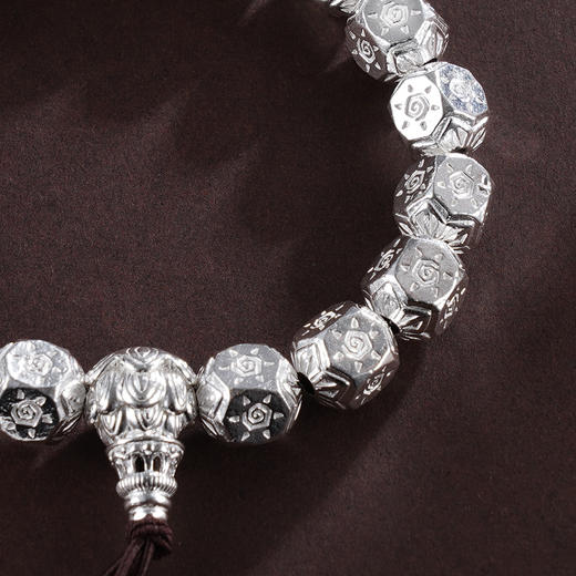 子佩集S990银【太阳】手串【HC31131】白手链2402 商品图3