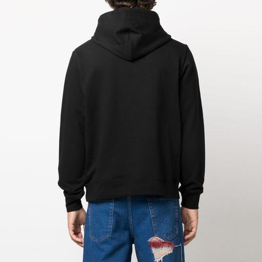 GCDS 男士外星人徽标连帽长袖卫衣 黑色 FW23M10019102 商品图2