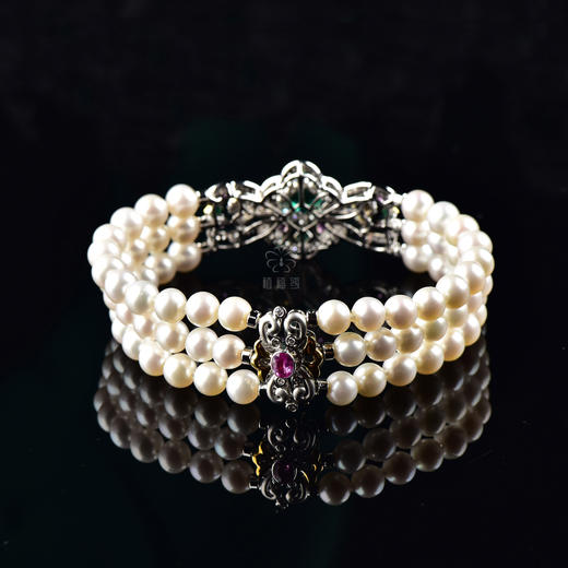 【蝶舞花园】祖母绿珍珠手链-CB2401075 商品图5