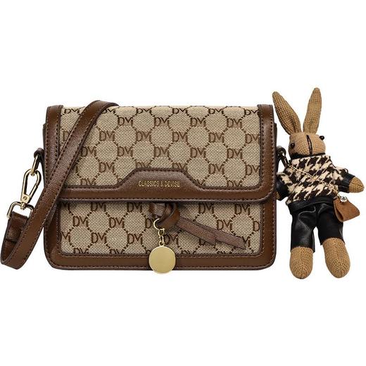 Viney包包2023新款时尚斜挎包小方包潮ins高级质感百搭单肩包女包 商品图4