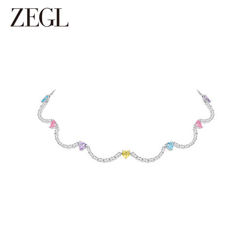 ZEGL设计师印象花园系列甜美爱心项链女精致2024新款锁骨颈链饰品 商品图0