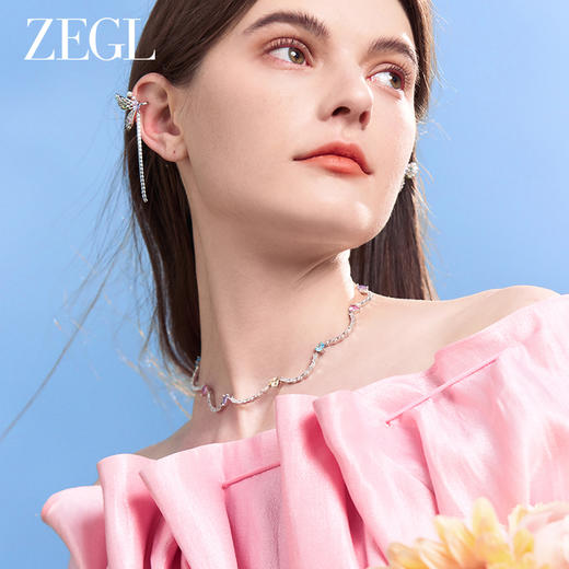 ZEGL设计师印象花园系列甜美爱心项链女精致2024新款锁骨颈链饰品 商品图3