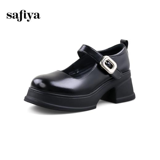 Safiya/索菲娅2024春季学院风配裙子甜酷粗高跟厚底JK玛丽珍鞋 SF41112405 商品图6