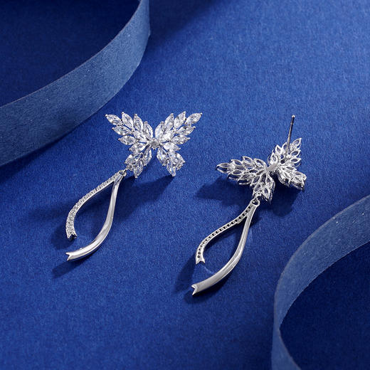 子佩集925银【怀蝶】耳钉【Z16271】2402 商品图2