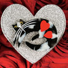 北京仓｜Bijoux Pavone-Cat on Silver Heart-心里有小猫 银色 胸针［法国设计师］ 商品缩略图1