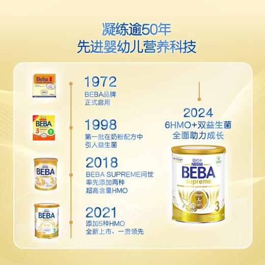 德国 雀巢（BEBA）至尊版婴幼儿奶粉3段 830g（新包装） 商品图1