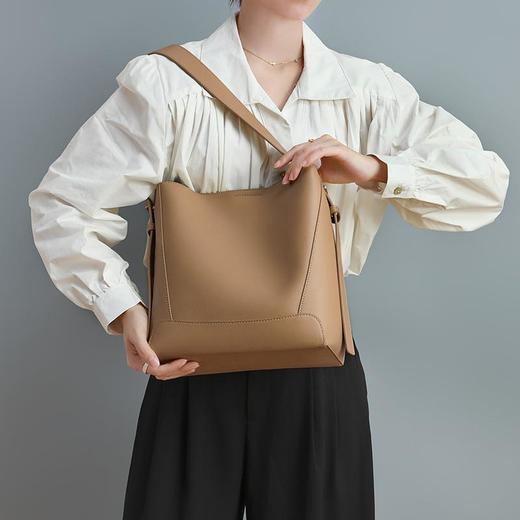 Viney大包包包女小众2023新款女包斜挎包百搭真皮单肩大容量通勤水桶包 商品图2