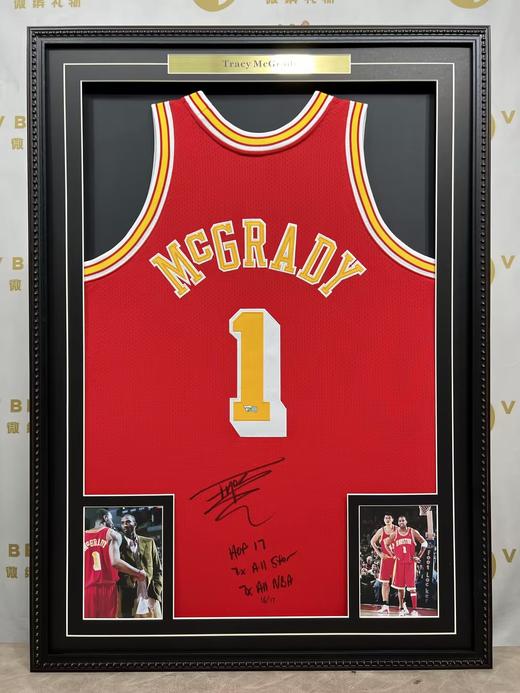 收藏系列 麦迪 火箭队1号红色 亲笔签名球衣 16/17 商品图1