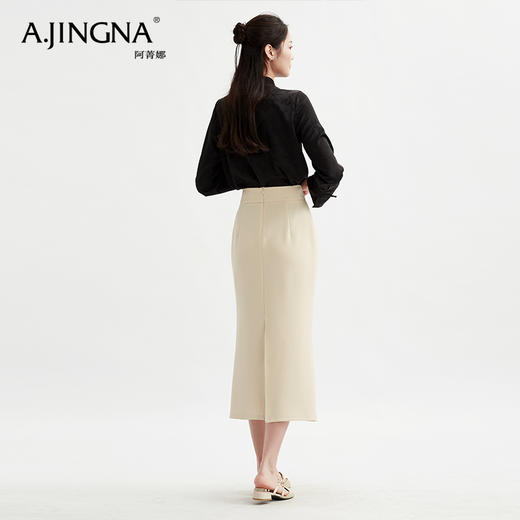 【知性优雅】阿菁娜高级感高腰包臀半身裙F29C213005 商品图3