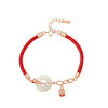【平安喜鱼】S925银国潮平安扣和田玉锦鲤红绳手链【JHY-A000647M】 商品缩略图4