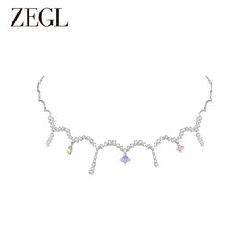 ZEGL设计师印象花园系列项链女流苏小众精致2024新款锁骨颈链饰品