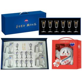 【亏本甩】茅台酒具（4壶10杯）+茅台普通喇叭杯酒具(6杯）+小茅公仔