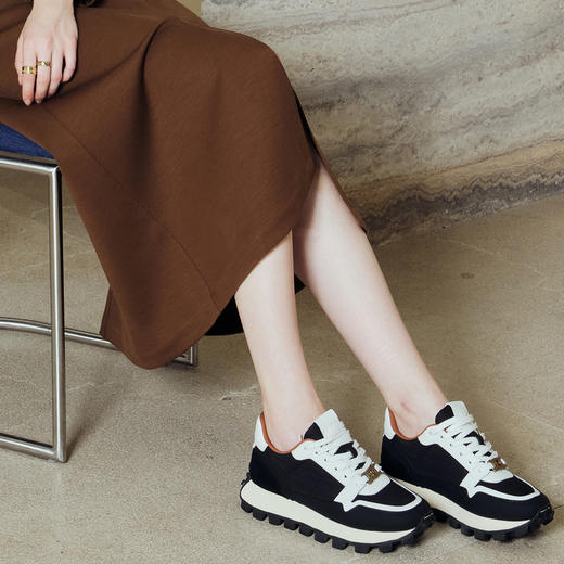 Julia Heuer 经典复古拼色厚底运动休闲鞋 商品图1