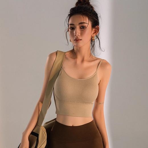NIZZBELLE 2024新款无缝菱格提花运动瑜伽胸围背心WFK115 商品图2