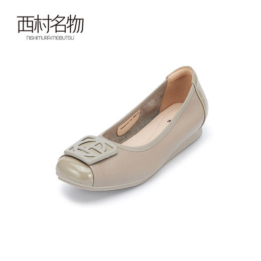 西村名物2024春夏新品真皮设计感休闲平底玛丽珍鞋浅口单鞋X24AE10471 商品图1