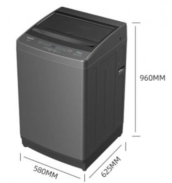 美菱 洗衣机 D5B120A 12公斤 全自动洗衣机 2级能效 银离子除菌 品质电机 晶钻灰 玻璃阻尼盖板 商品图1