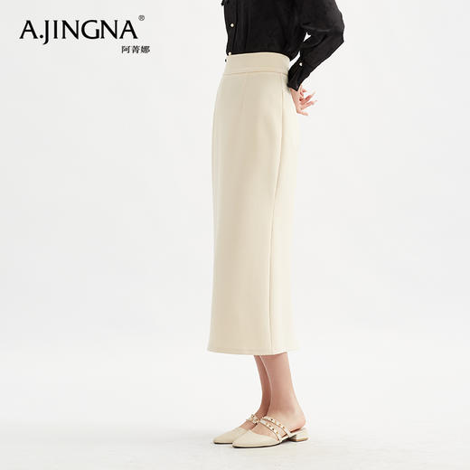 【知性优雅】阿菁娜高级感高腰包臀半身裙F29C213005 商品图2