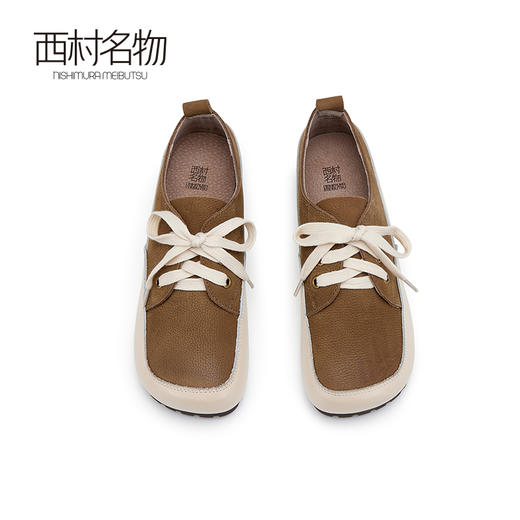 西村名物2024春季新品森系仙女鞋平底真皮时尚休闲鞋女鞋X24AM10361 商品图2