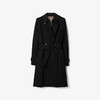 【二】BURBERRY 巴宝莉 女士肯辛顿版型 – 中长款 Heritage Trench 风衣 黑色 8079409 A1189 商品缩略图0