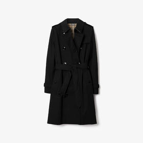 【二】BURBERRY 巴宝莉 女士肯辛顿版型 – 中长款 Heritage Trench 风衣 黑色 8079409 A1189