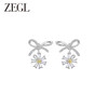 ZEGL设计师雏夏系列小雏菊耳环女蝴蝶结耳钉2024新款925银针耳饰 商品缩略图0