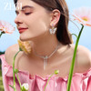 ZEGL设计师印象花园系列蝴蝶项链女款颈链时尚高级感锁骨链配饰品 商品缩略图5