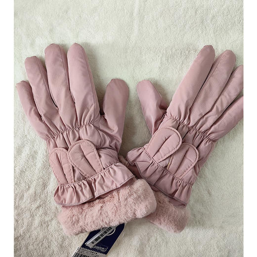 优待源选清仓手套加厚羽绒棉可爱骑车加绒防风防寒保暖骑行可触屏YXPS3315 商品图3