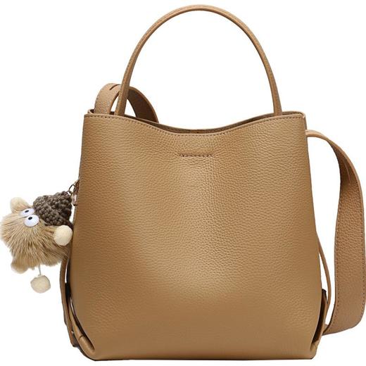 Viney水桶包包2023新款斜挎女包真皮大容量高级感秋冬手提单肩包 商品图4